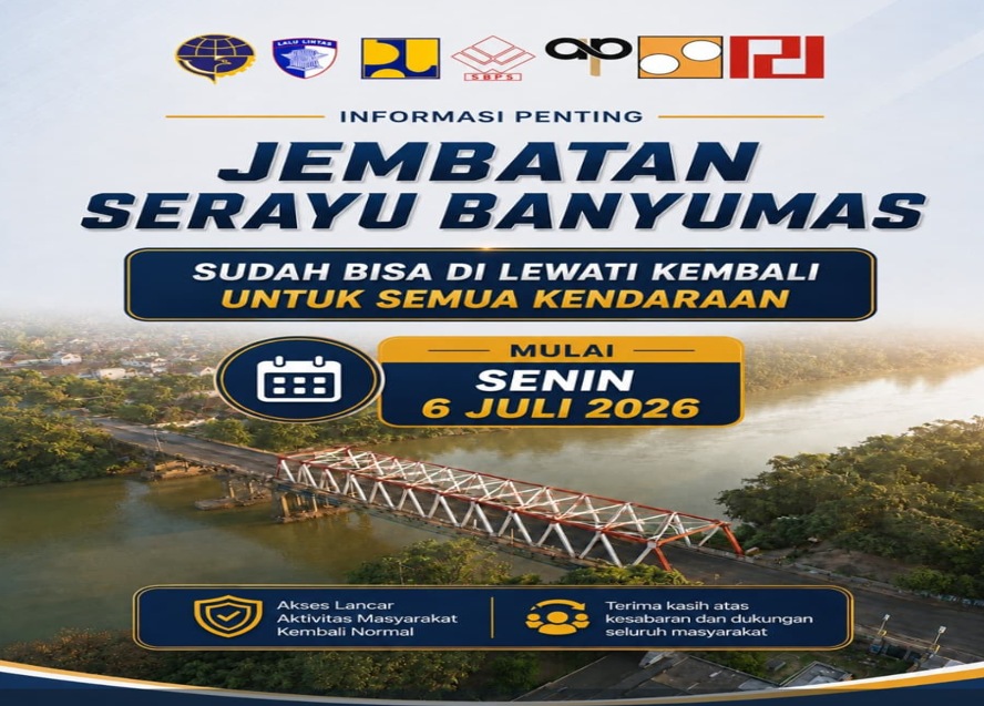 JEMBATAN SERAYU KEMBALI DIBUKA